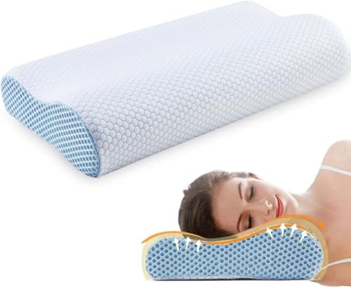 GQTYBZ Mousse A Memoire de Forme, Pillows for Sleeping, Excellent Confort de Sommeil, Oreiller Ferme pour Dormeurs De CôTé, De Dos Et sur Le Ventre (55 * 35cm)