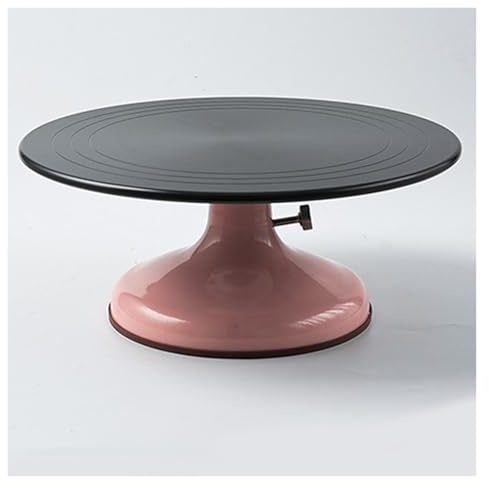 Alzata Girevole Per Torte Da 12 Pollici, Piatto Girevole Resistente, Rotazione Fluida, Tavolo Bloccabile Ideale per Decorare Torte(White)