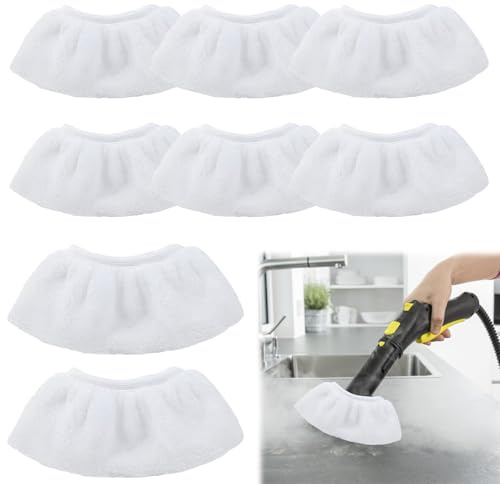 8 Stück Mikrofaser Tücher Set Kompatibel mit Dampfreiniger SC1 SC2 SC3 SC4 SC5, Ersatzbezüge für Handdüse & Bodendüse Saugstarkes Bodentuch & Überzug Zubehör für Fliesen & Bad