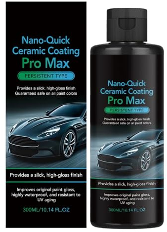Keramikversiegelung für Autos 300 ml Hydrophobe Lack-Auffrischung | Nano-Keramikbeschichtung für Schutz von Lack, Glas, Scheinwerfern und Zierleisten an Auto, Truck, Wohnmobil