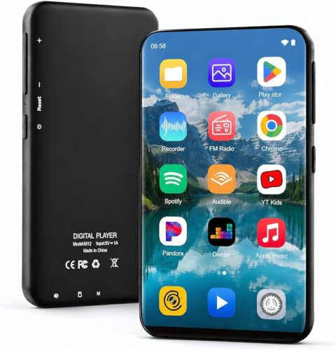 MP3 Player with Bluetooth and WiFi, 32GB Portable Music Player, Hi-Res Lossless Audio MP4 Player, 4.02 Inch HD Touchscreen, Supports Spotify, Amazon Music, Audible