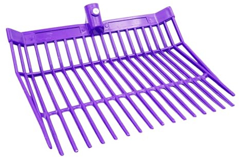 APGLSXY Forcone per cavalli in plastica per letame di cavallo, 18 denti angolati, fieno, forchetta per la manipolazione pulita e del fieno, ricambio per fattoria stabile