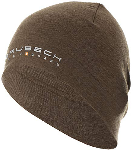 BRUBECK Outdoor Mütze Herren | Winter Funktionsmütze atmungsaktiv | Motorradfahren | Ski | Snowboard | Skiing | Skull Hat Helmet | 48% Merinowolle | Gr. L - XL | Khaki | HM10180