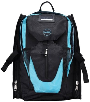 Rollschuh Rucksack, Aufbewahrungstasche für Skateschuhe, Tragbarer Schlittschuhträger für Jungen Und Mädchen für Eiskunstlauf Und Speed Inline Skates, Blau klein