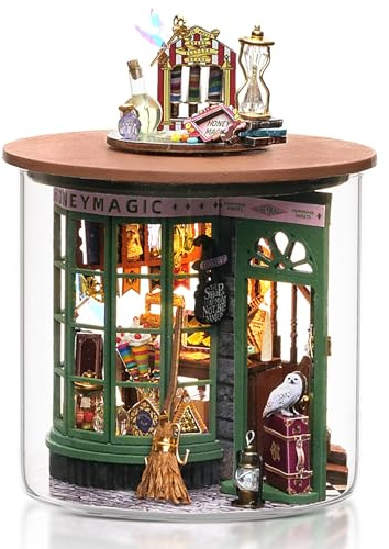 Foyucool DIY Kit de Maison Miniature pour Adultes, Magie Boutique | Avec Éclairage LED & Mini-Meubles, Kit Créatif Déco Intemporelle, Cadeau Original Pour Noël, Anniversaire & Fête des Mères