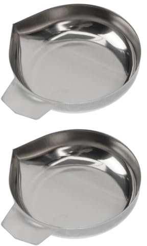 Homoyoyo Elektronische Waagenschale: 2 Mini-Waagenschalen Aus Edelstahl Rostfreie Waagenschale Waagenwaage Für Schmuckpulver Laborbedarf