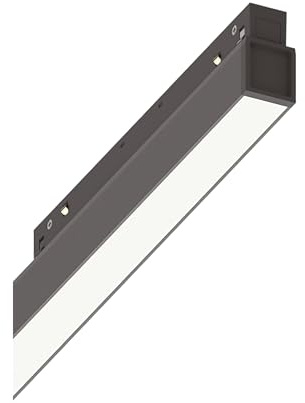 IDEAL LUX - Sistema de iluminación para carril EGO WIDE 13 W, 4000 K, sistema de carril, iluminación modular, dispositivo sobre riel, 56 x 2 cm, color negro