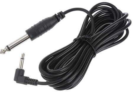 KONTONTY 3.5 to 6.35 Adapter 1/8 to 1/4 Cable Guitar Cable for Mixer Electric Guitar Bass Organ with Minimal Signal Loss Strong Transmission Rubber Jacket Black 3 Meter