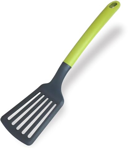 Fackelmann Paletta forata con manico in plastica riciclata, materiale parte funzionale in nylon resistente alle alte temperature, dimensioni 33 x 8.5 x 2.5 cm