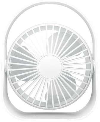 Ventilatore USB da Tavolo Sferico, Rotazione 360° Su/Giù, Silenzioso, Flusso d'Aria Potente - Per Scrivania o Montaggio e Appendibile, 3 Velocità - F106