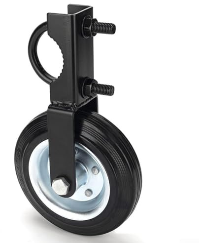 Duty and Rubber Casters for Farm Gate Auxiliary Wheels, Designed for Outdoor Fence Doors with Adjustable Steel U Bolt for Secure Fit