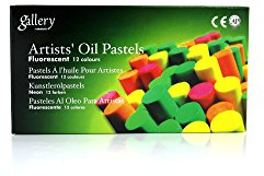 Mungyo Lot de 12 Pastels à huile couleurs 11 x 70 mm Fluorescent/Assorties