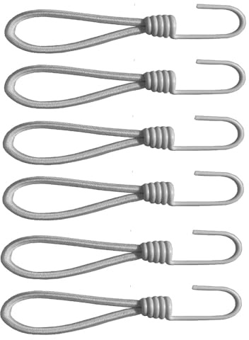 6 Stück Transportnetz - Haken, Expanderhaken, Ladungssicherungsnetz, Spiralhaken