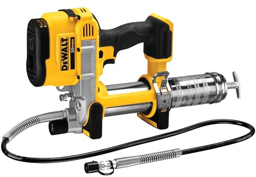 DEWALT Grease Gun 20V MAX, Cordless Electric Grease Gun 42” Hose, 10,000 PSI, Variable Speed Triggers, Tool Only (DCGG571B)