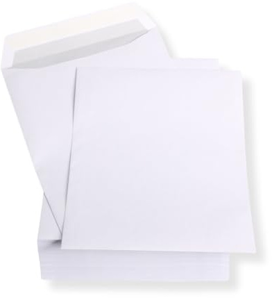 100 Stück Versandtaschen Briefumschläge C4 A4 weiß haftklebend ohne Fenster 229x324 mm HK