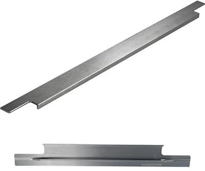 GedoTec Profil-Griff Alu Möbelgriff Küche Griffleiste Edelstahl-Optik - MALIBU | Küchengriff Aluminium für Möbel - Schubladen | Schrank-Griff Länge 396 mm | 1 Stück - Schubladengriff mit Harpunensteg