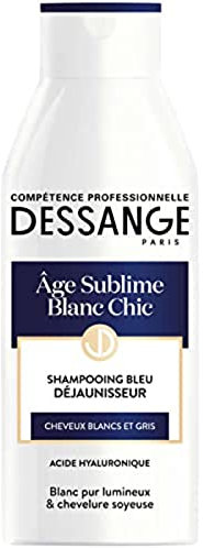 Dessange Shampooing Age sublime blanc chic, déjaunisseur, cheveux blancs et gris - Le flacon de 250ml