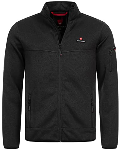 Höhenhorn Tacul Herren Jacke Fleece Strickjacke Dunkelgrau Gr. L