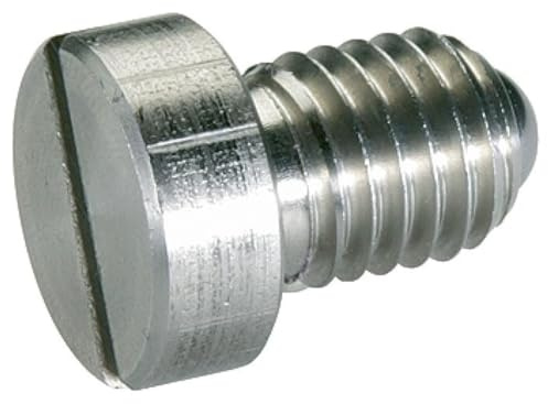 Federndes Druckstück, mit Kugel, Kopf und Schlitz/rostfreier Stahl, Standard-Federkraft | d1=M4 | 22050.0940