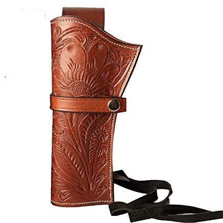 Fondina per pistola in pelle con lavorazione calibro 22 Hulara 22 .38 .44 .45 .357 .358 Calibro autentico fatto a mano con utensili