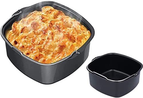 LANTRO JS Accessoires pour friteuse à air, moules pour friteuse à air, gâteaux et pizzas, moule pour HD9925 HD9860 HD9905 01 (longueur extérieure 18cm)