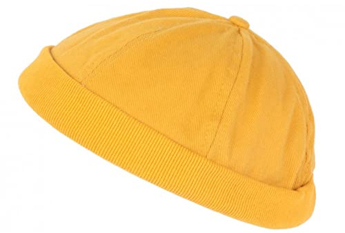 Docker-Mütze, gelb, aus Baumwolle, für Herren und Damen, modisch, Hodok – Unisex, gelb, One size