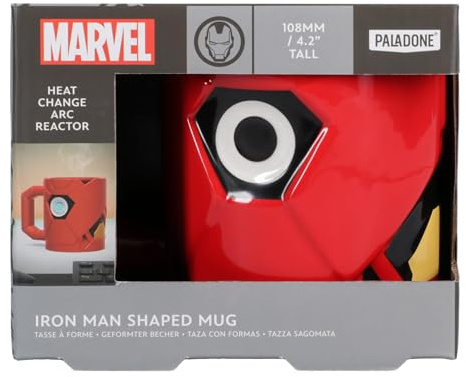Paladone | Marvel Iron Man Ceramic Coffee Mug | Officially Licensed Disney Marvel Merchandise | Collectors Item | Superhero Novelty Gifts | Drinkware