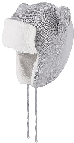 LACOFIA Baby Wintermütze Kleinkind Jungen Mädchen Earflap Beanie Kinder Warme Fleece Gefüttert Hut Strickmützen Trappermütze mit 2 Öhrchen