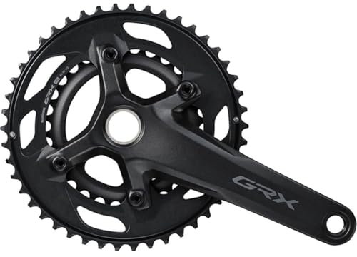 SHIMANO GRX FC-RX610-2 Crankset - 170mm, 12-Speed, 46/30t, 110/80 BCD, Hollowtech II Spindle Interface, Black