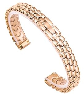 WUURAA Damen-Uhrenarmband aus massivem Edelstahl mit Metall-Uhrenkette