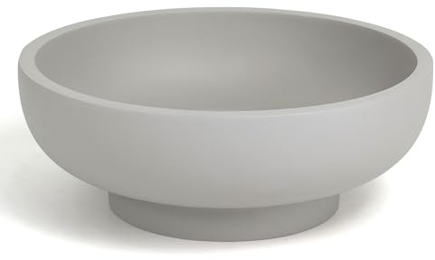 YMXYJM Large Decorative Concrete Bowl, Modern Handicraft Bowls for Home Decor, Decorative Fruit Bowl for Kitchen Counter, Stylish Key Bowl for Entry Table, Gray