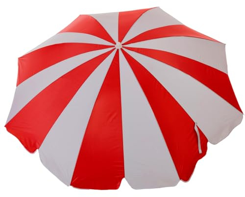 Creaciones Llopis ARW - Sombrilla de Playa UV50+ con 8 Varillas y 16 Paneles | Sombrilla Playa Resistente al Viento | Varios Tamaños 180-240 cm | Colores Rayas Verano