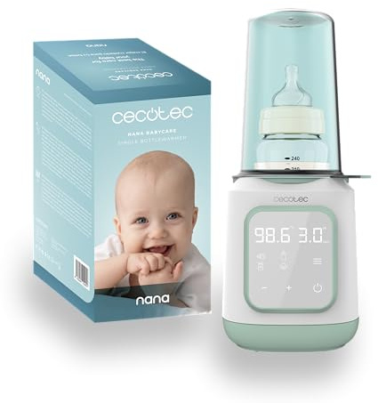 Cecotec Scaldabiberon - Sterilizzatore Biberon Nana BabyCare Single BottleWarmer, 4 modalità, Cestello per il Biberon, Senza BPA, Sicuro per Conservare Acqua, Latte e Alimenti