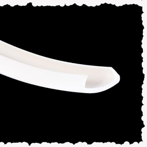 HAEKEBC Plywood Edge Banding U Shape Desk Edge Protector 3/4 Inch Edge Trim Molding Wood Veneer Edge Banding For Furniture Table Countertop(White,5mx9mm)