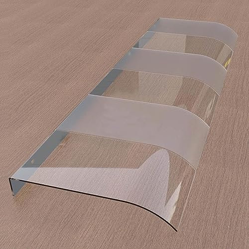 Outdoor Front Door Canopy Awning 50x360cm UV, Rain, Snow Protection Hollow Sheet Polycarbonate Patio Sun Shetter Entry Door Awning 50x40cm, 50x60cm, 50x90cm Wide Window Canopy for Home Facade
