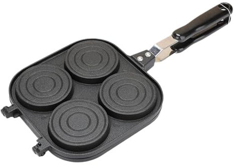 Baoblaze Padella antiaderente per frittata da 4 tazze, padella per pancake a doppia faccia, padella per friggere le uova con motivo a cartoni animati per uso