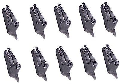 BESPORTBLE 10piezas para Tienda De Campaña Alta Resistencia Clip Dentado Hebilla Anclaje Instantáneo Pinzas para Camping