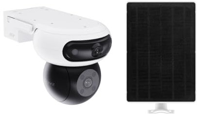 EZVIZ 4MP+4MP Dual Lens Solar Security Camera Outdoor Wireless with 8W Solar Panel, 10400mAh Large Capacity Battery, Low Energy AOV Tech, Colour Night Vision, Human Vehicle Detection, CB90 Kit