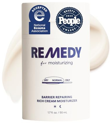 Remedy for Rich Moisture | Barrier Repairing Rich Cream Moisturizer for Normal to Dry Skin | Quadruple Ceramide Complex, Peptides, Squalane, Glycerin | By Dermatologist Dr. Shah, 1.7 fl. oz