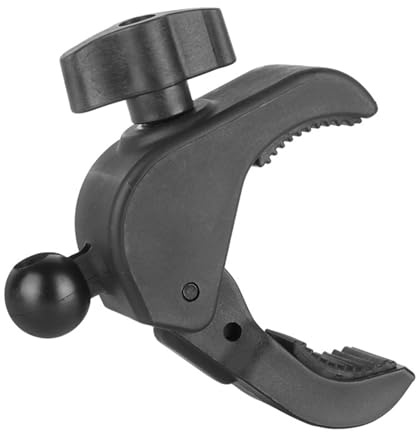 Wynrzyj Soporte para teléfono con pinza de garra, base de bolas de 17 mm, soporte para teléfono móvil, abrazadera de manillar para rieles con un diámetro de hasta 2 pulgadas