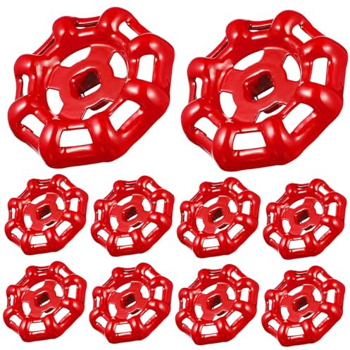 CLISPEED 10stücke Teiliges Gusseisen Handräder Shutoff Hand Wheel Absperrventil Griffe Rot Für Kugelhähne Einfache Bedienung Langlebig Praktische Ventilgriffe