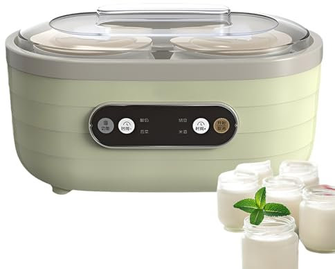 MZBDYYF Mini máquina eléctrica multifuncional para hacer yogur, con 2 tazas grandes y 6 pequeñas