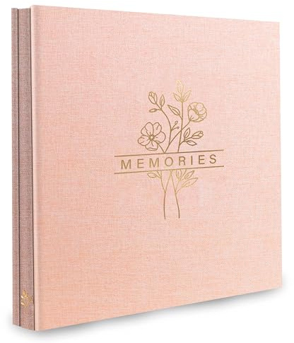 Holoary Photo Album 4x6 500 Photos, 500 Pockets Picture Album, Linen Fabric Cover Big Picture Book for Photos, 4x6 Photo Albums for Memories Family Weddings Travel(Pink)