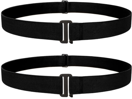 JasGood 2 Pezzi Cintura Elastica Donna Invisibili No Show - Fibbia Piatta Regolabile