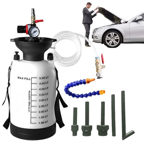 Filler di trasmissione - Pompa 'olio 5L | Kit di trasferimento del cambio portatile con connettori, strumento di manutenzione automobilistica per auto, camion, furgoni, motociclette, attrez
