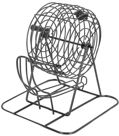 Hamwesh Set di Giochi Bingo, Metal Round Cage con 75 Palline di Bingo per Gruppi di Grandi Gruppi Set di Giochi Interattivi in ​​Gabbia