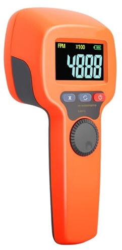 MiBoce Estroboscopio Portátil 500~49999 RPM, Estroboscopio LED Portátil, con Dial Giratorio De 360°, Alta Precisión del 0,001%, 750 Lux, Velocímetro Sin Contacto, Comprobador De Velocidad Hz