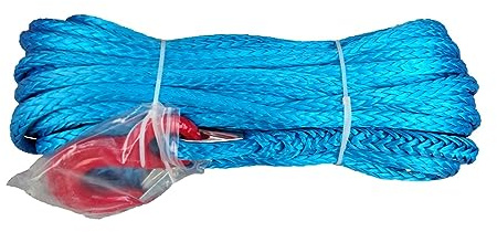 Línea de cabrestante sintético de Cuerda UHMWPE de 14 mm x 40 m, Cuerda de Cable de línea de cabrestante sintético for recuperación 4x4/ATV/UTV/SUV/Offroad(Blauw)