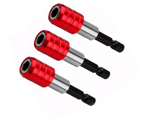 3 PCS 1/4 Screwdriver Bit Holder, Magnetic Drill Bit Holder, Quick Release BitHolder, Impact Extension Bar Set, Durable Steel Material for Power Drills, Electric Screwdrivers, Handheld Drivers