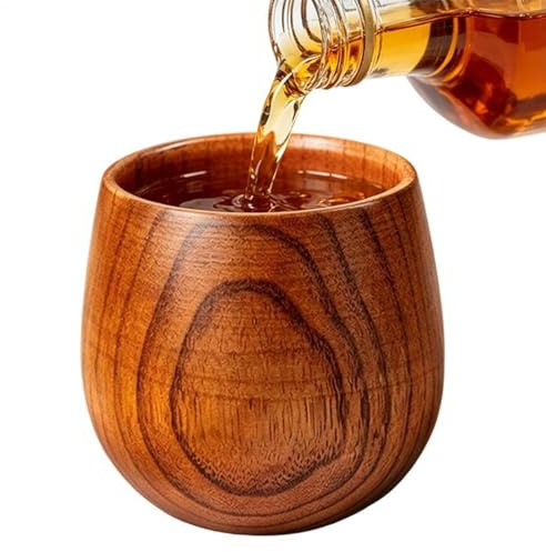 Generico Bicchiere In Legno Per Whisky - Tumbler Old Fashioned Per Bere | Bicchiere Da Birra Uomo Coppa Per Cocktail,Compleanno, Festa Del Papà, Pensionamento, San, Papà, Fidanzato, Marito